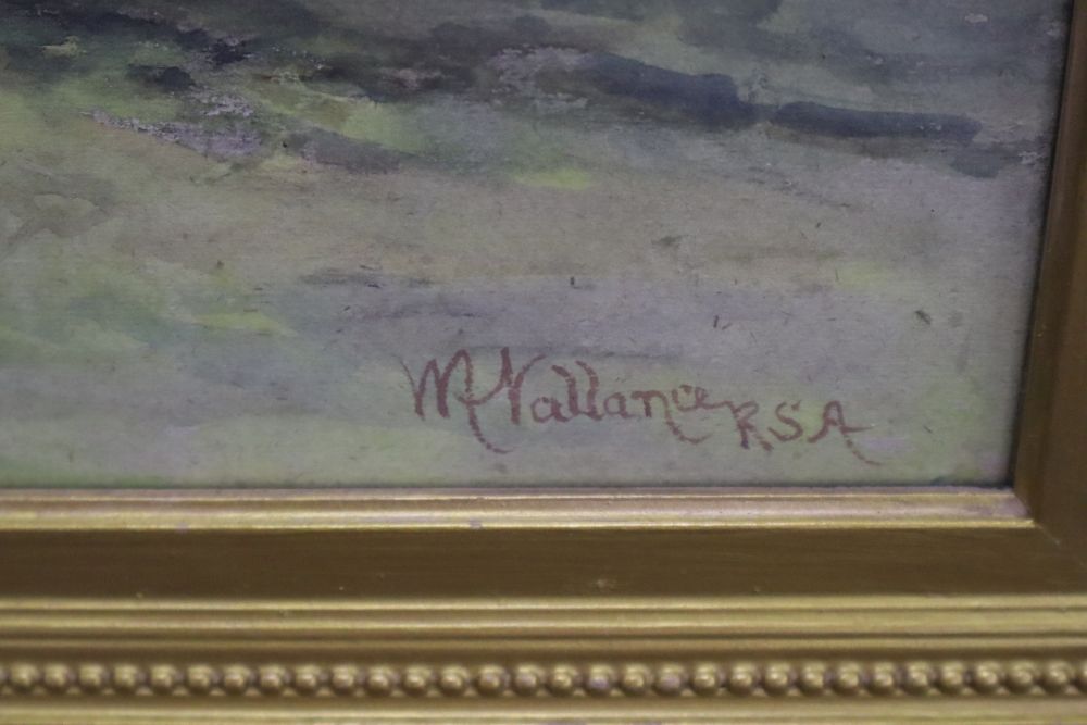 William Fleming Vallance (1827-1904), watercolour, On Loch Earn, signed, 44 x 70cm